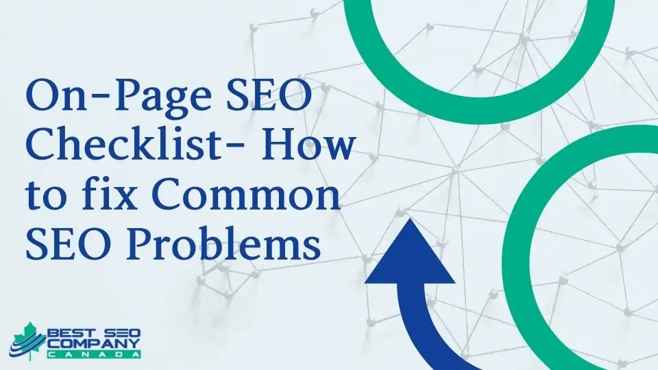 on-page seo checklist how to fix common seo problems